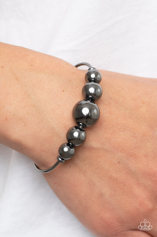 Bead Creed - Black Gunmetal Cuff Bracelet Paparazzi B0825