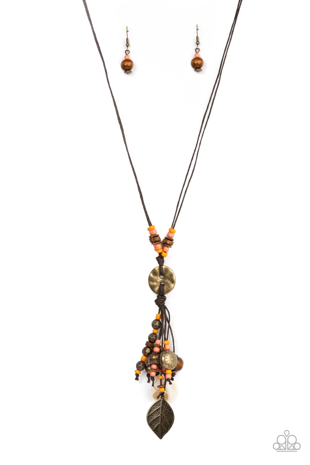 Knotted Keepsake - Orange Necklace Paparazzi N0703