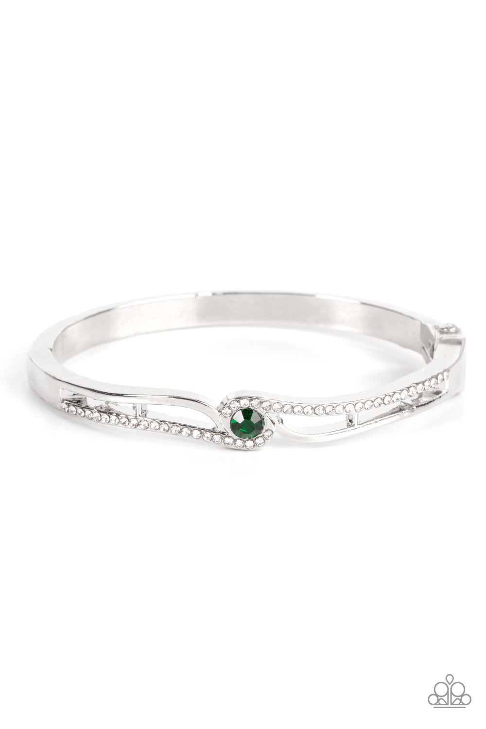 Top-Shelf Shimmer - Green Hinge Bracelet Paparazzi B0390