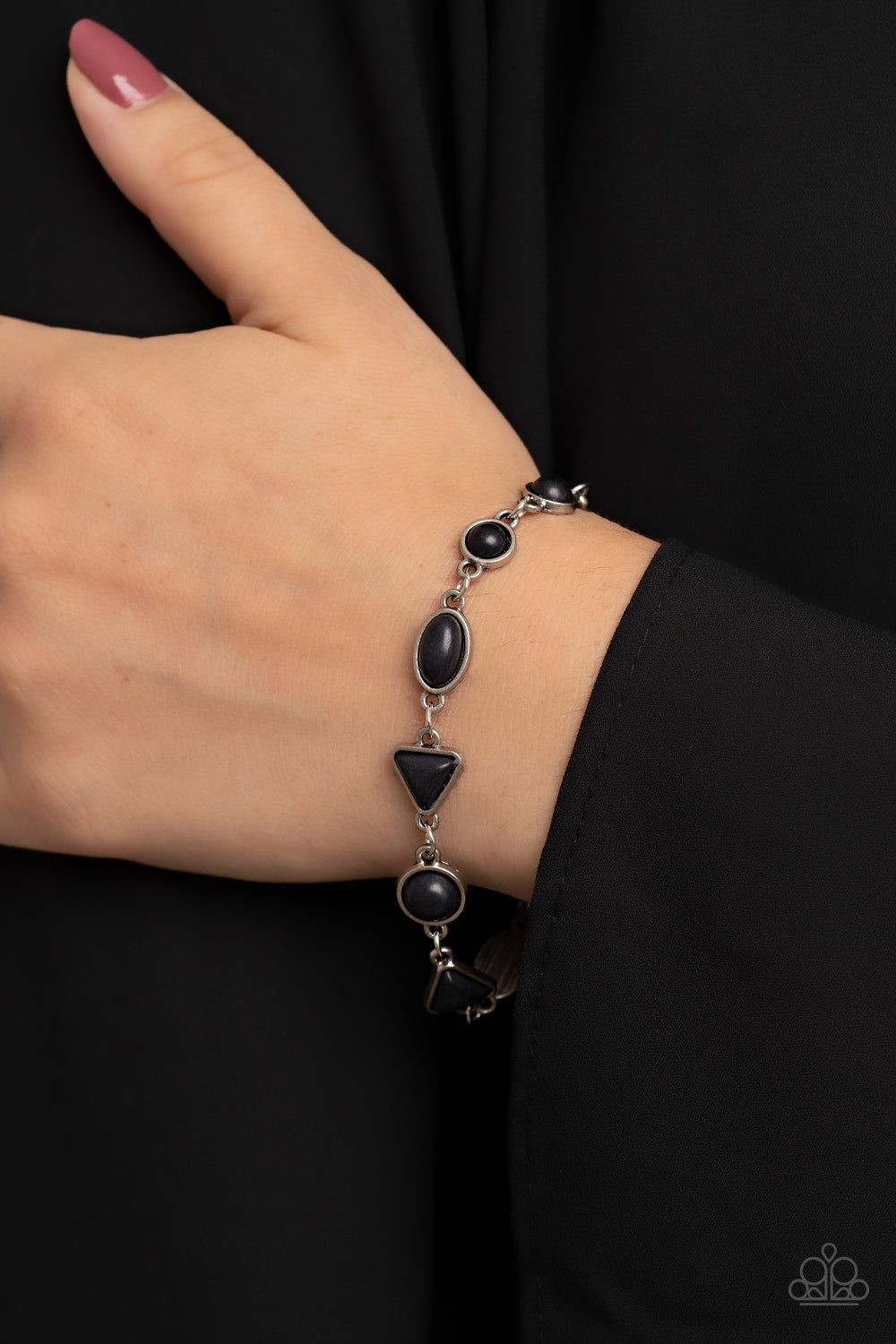 Quarry Quarrel - Black Stone Santa Fe Style Bracelet Paparazzi B1302