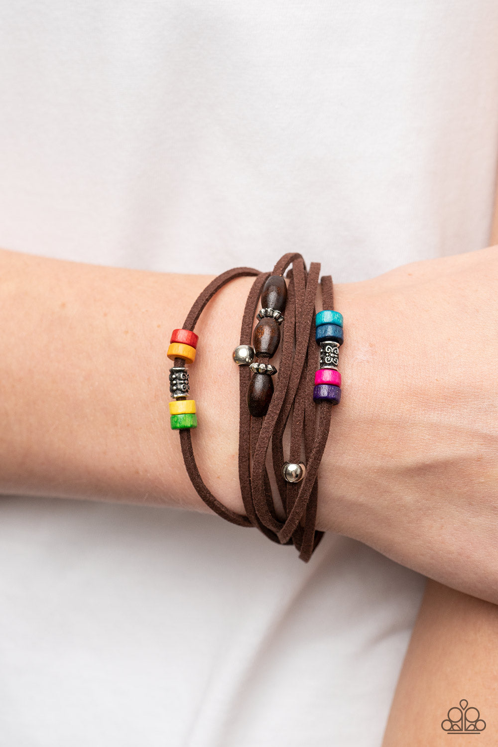 Have a WANDER-ful Day - Multi Colored Bead Urban Bracelet Paparazzi B0658