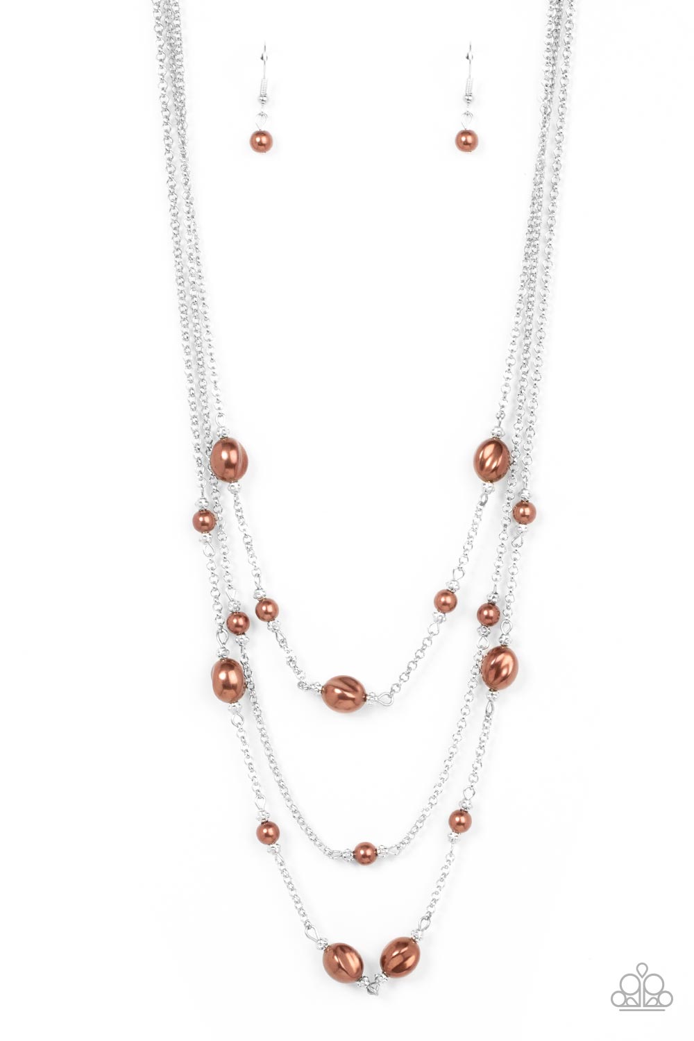 Pearlicious Pop - Brown Bubbly Pearl Layered Necklace Paparazzi N1596