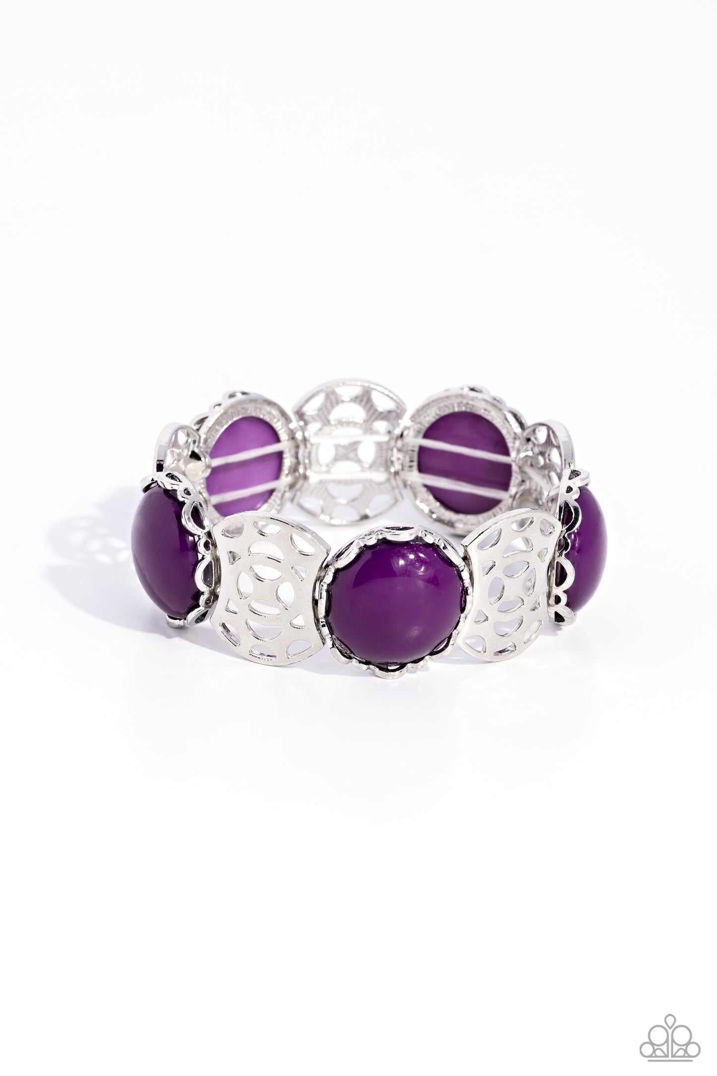 Ethereal Excursion - Purple Plum Bead Stretch Bracelet Paparazzi B1186