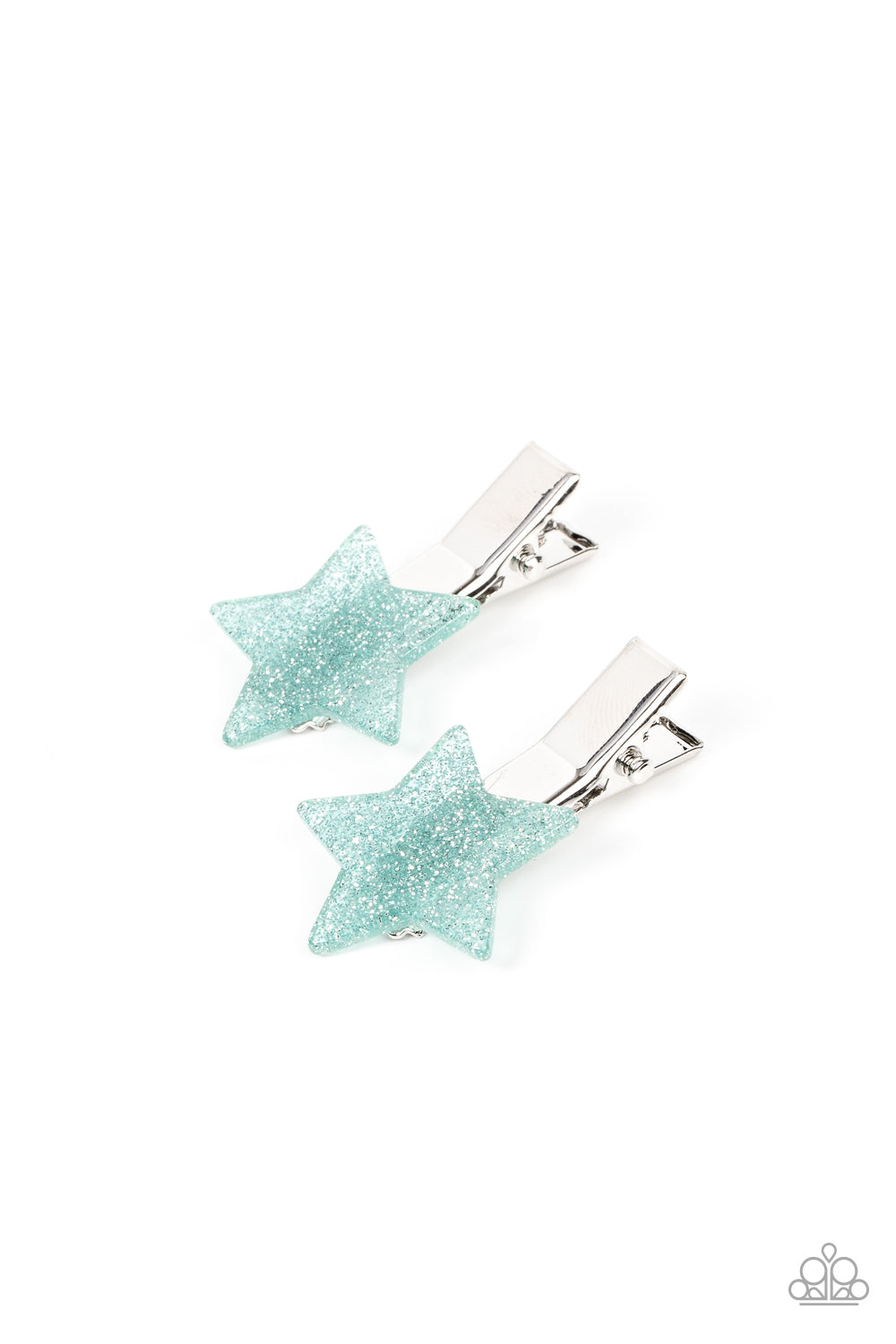 Sparkly Star Chart - Blue Glitter Hair Clips Paparazzi H0080