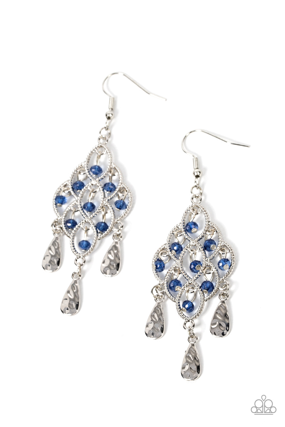 Sentimental Shimmer - Blue Teardrop Earring Paparazzi E0609