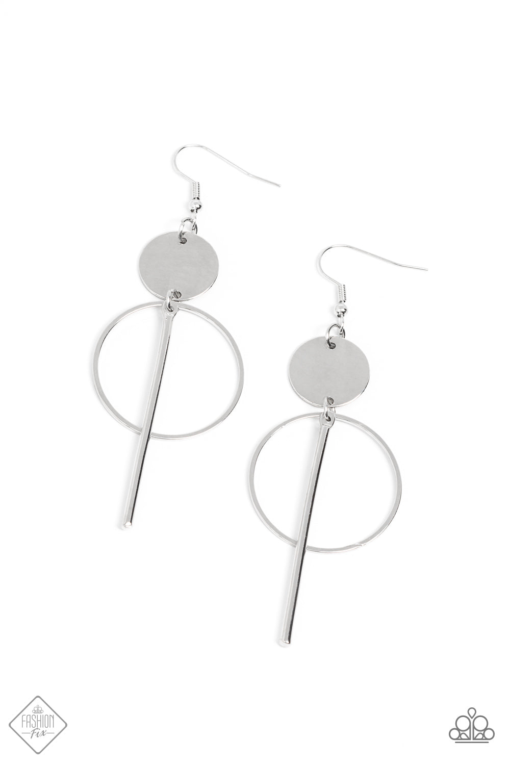 Harmoniously Balanced - Silver Earring December 2021 Fashion Fix Paparazzi E0332