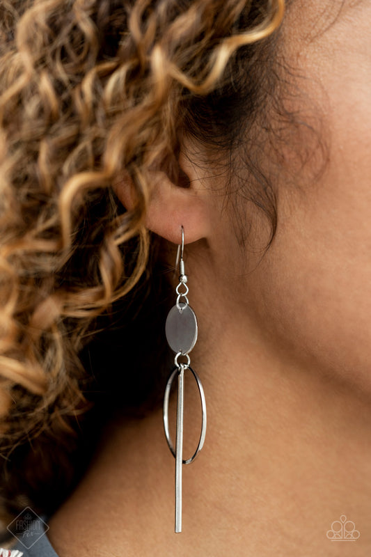 Harmoniously Balanced - Silver Earring December 2021 Fashion Fix Paparazzi E0332