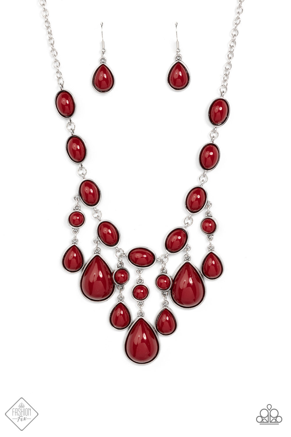 Mediterranean Mystery - Red Necklace January 2022 Fashion Fix Paparazzi N0544