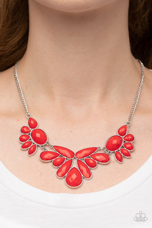 A Passing FAN-cy - Red Necklace Paparazzi N0797