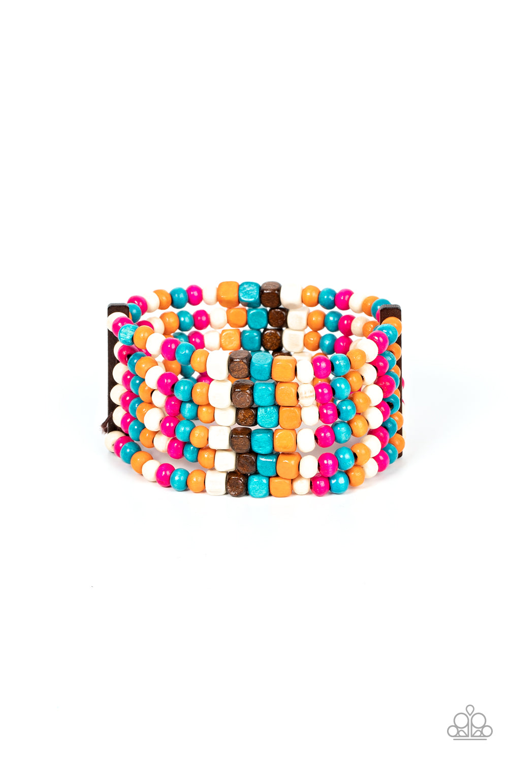 Dive into Maldives - Multi Wood Bracelet Paparazzi B0442