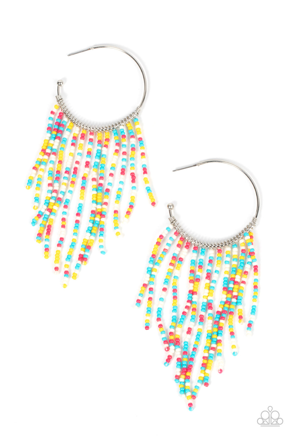 Saguaro Breeze - Multi Seed Bead Hoop Earring Paparazzi E0896