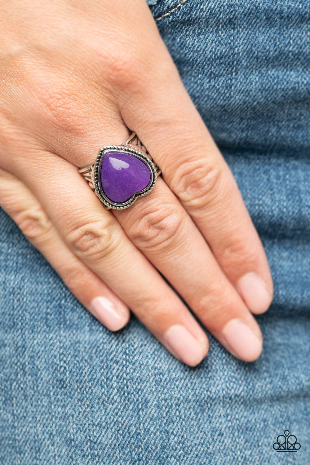 Stone Age Admirer - Purple Amethyst Stone Ring R0322