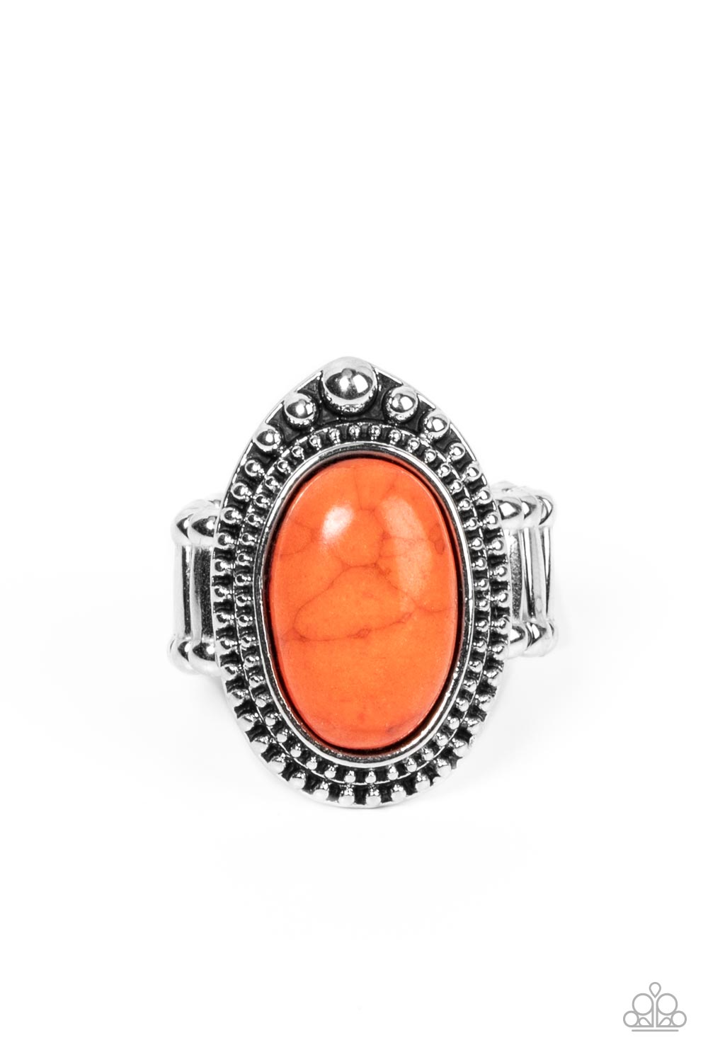 Chiseled Canyons - Orange Santa Fe Style Ring Paparazzi R0384