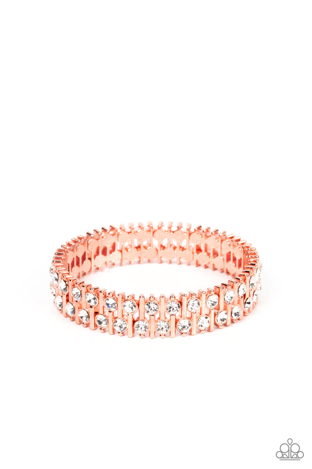 Generational Glimmer - Copper Stretch Bracelet Paparazzi B0822