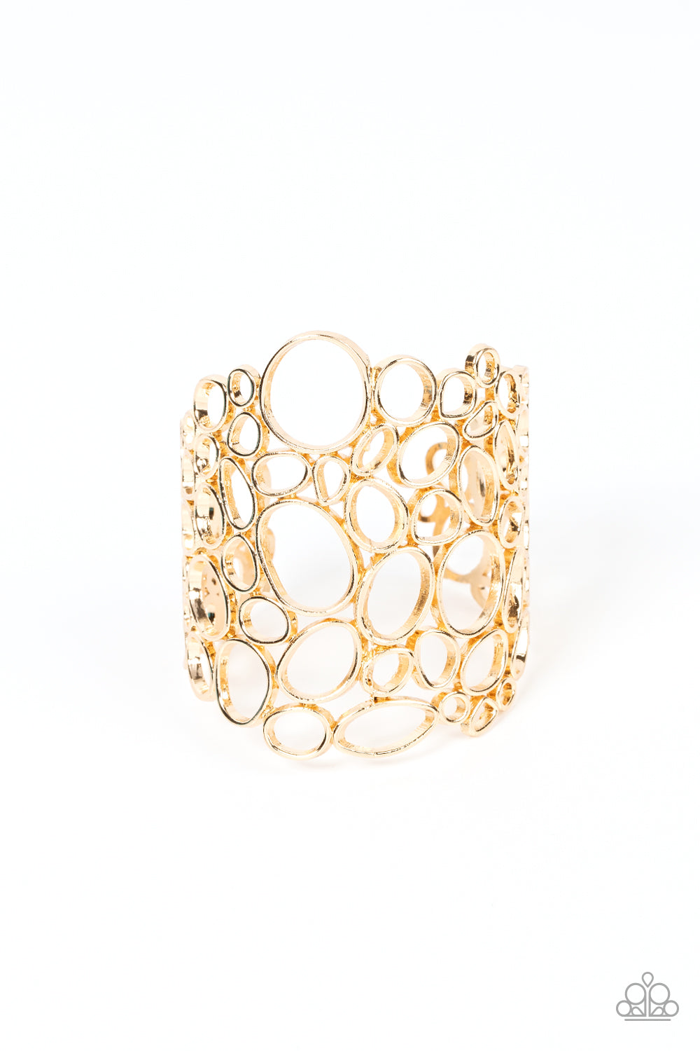 All Turned Around - Gold Cuff Bracelet Paparazzi B0366