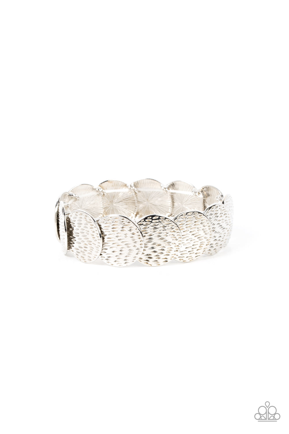 Radioactive Reflections - Silver Stretch Bracelet Paparazzi B0509