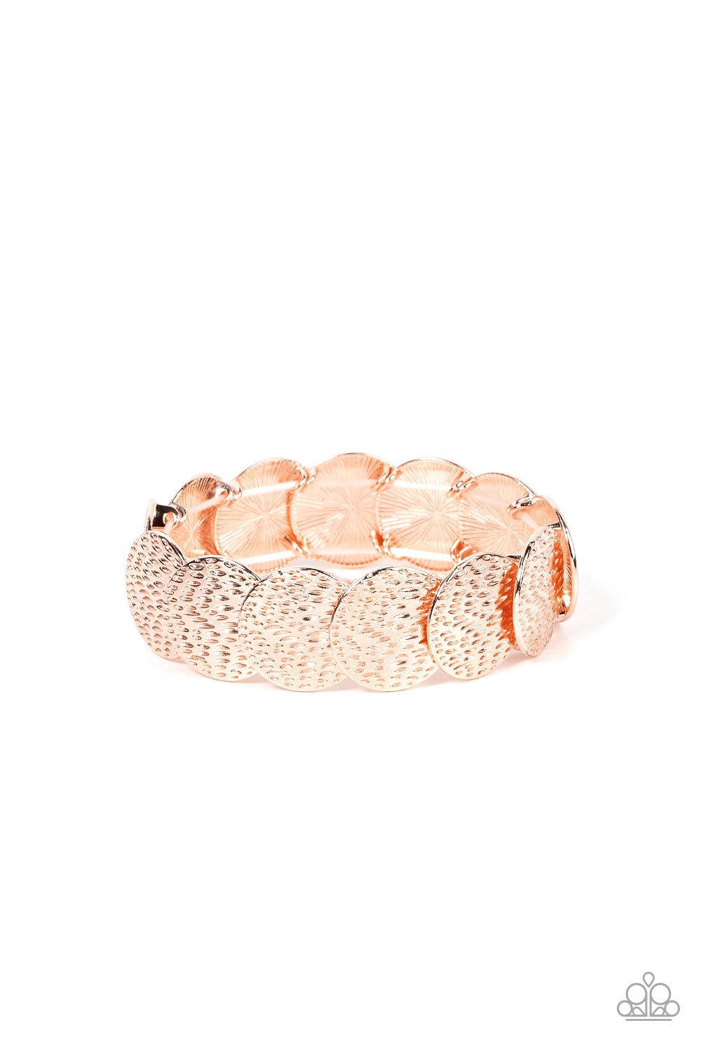 Radioactive Reflections - Rose Gold Stretch Bracelet Paparazzi B0551