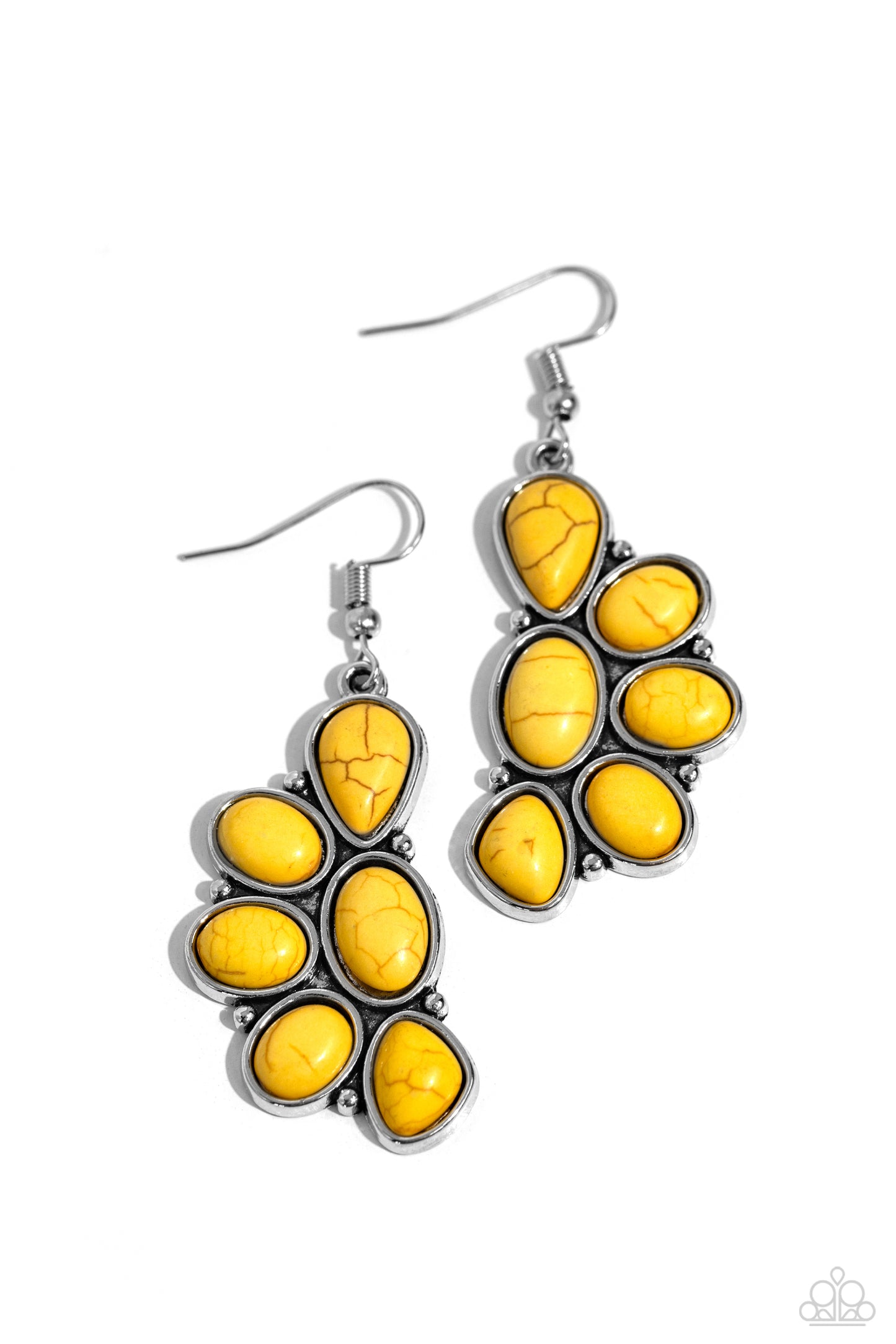 Havasu Hideaway - Yellow Stone Santa Fe Style Earring Paparazzi E1562