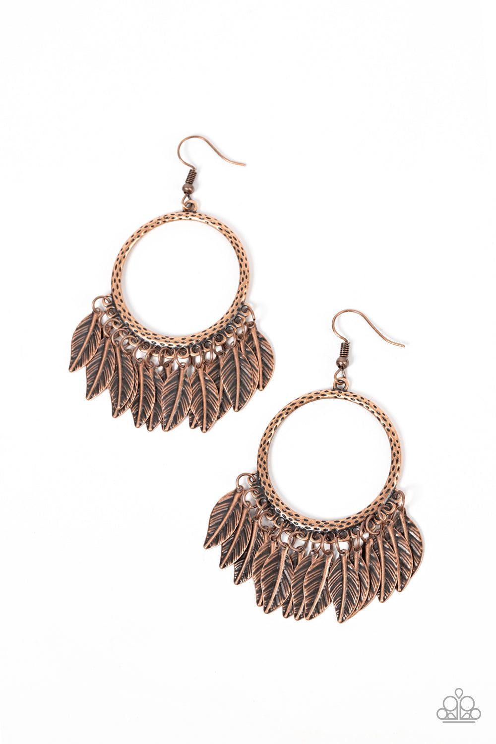 FOWL Tempered - Copper Feather Santa Fe Style Earring Paparazzi E1095