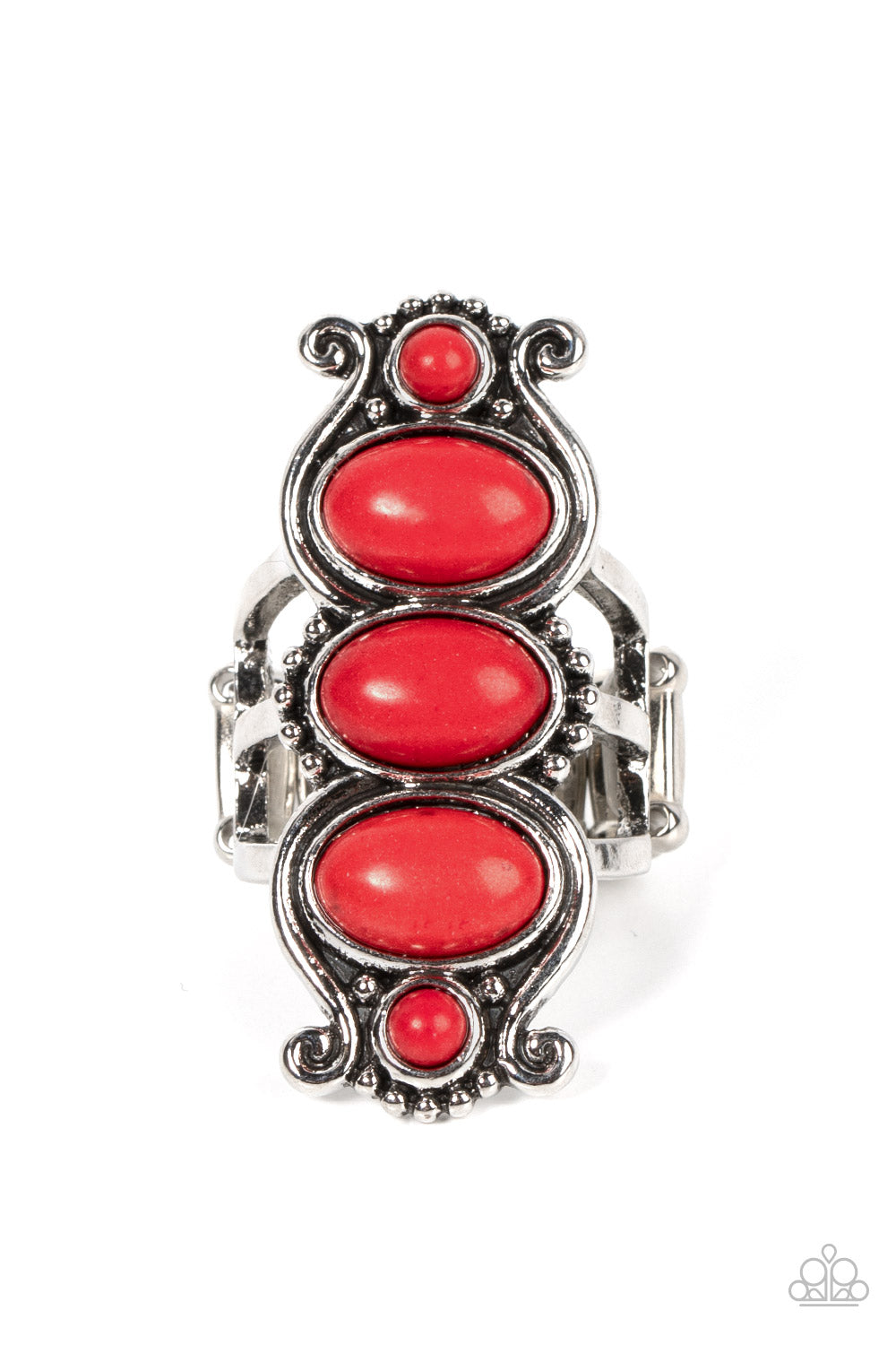 Roswell Relic - Red Stone Santa Fe Style Ring Paparazzi R0491