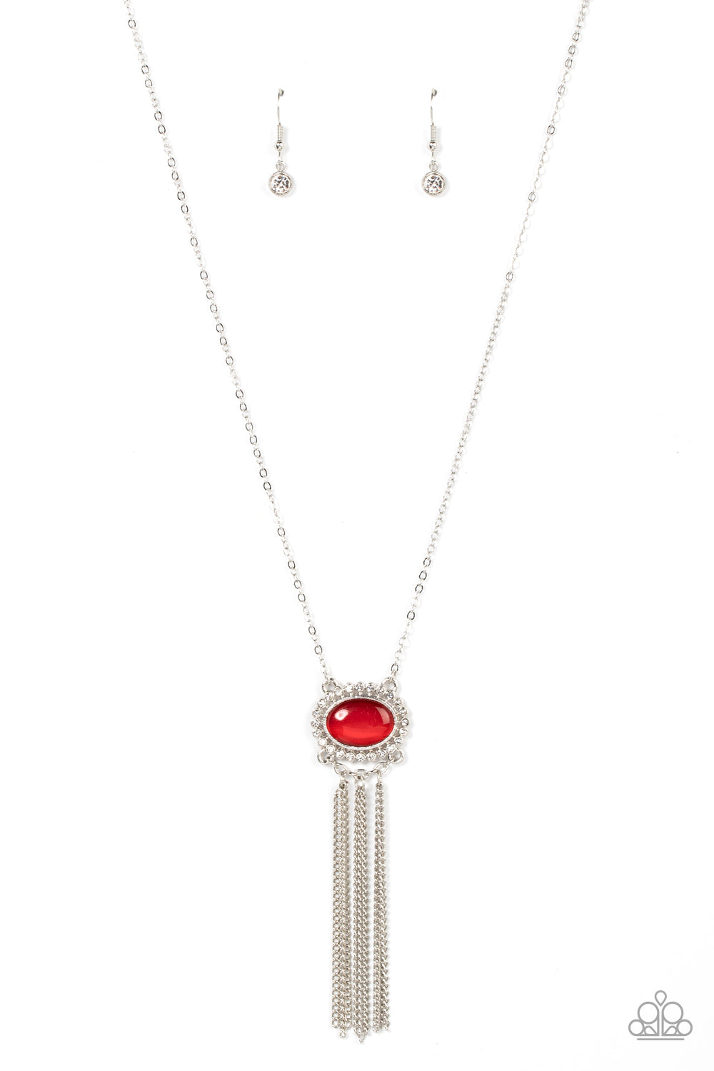 Happily Ever Ethereal - Red Cat's Eye Necklace Paparazzi N0794