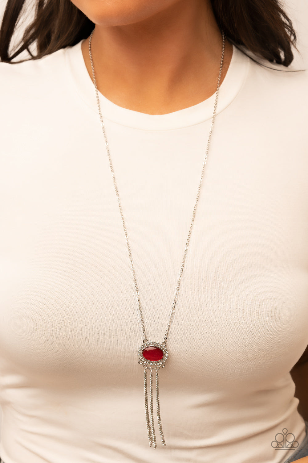 Happily Ever Ethereal - Red Cat's Eye Necklace Paparazzi N0794