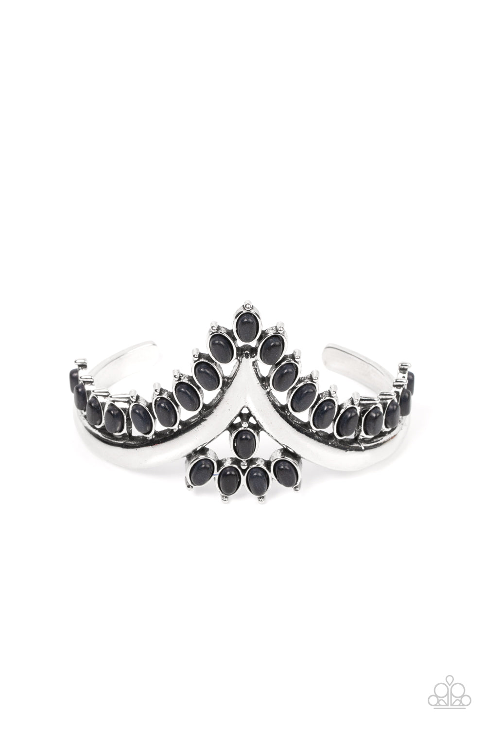 Teton Tiara - Black Stone Santa Fe Style Cuff Bracelet Paparazzi B0633 Convention Exclusive