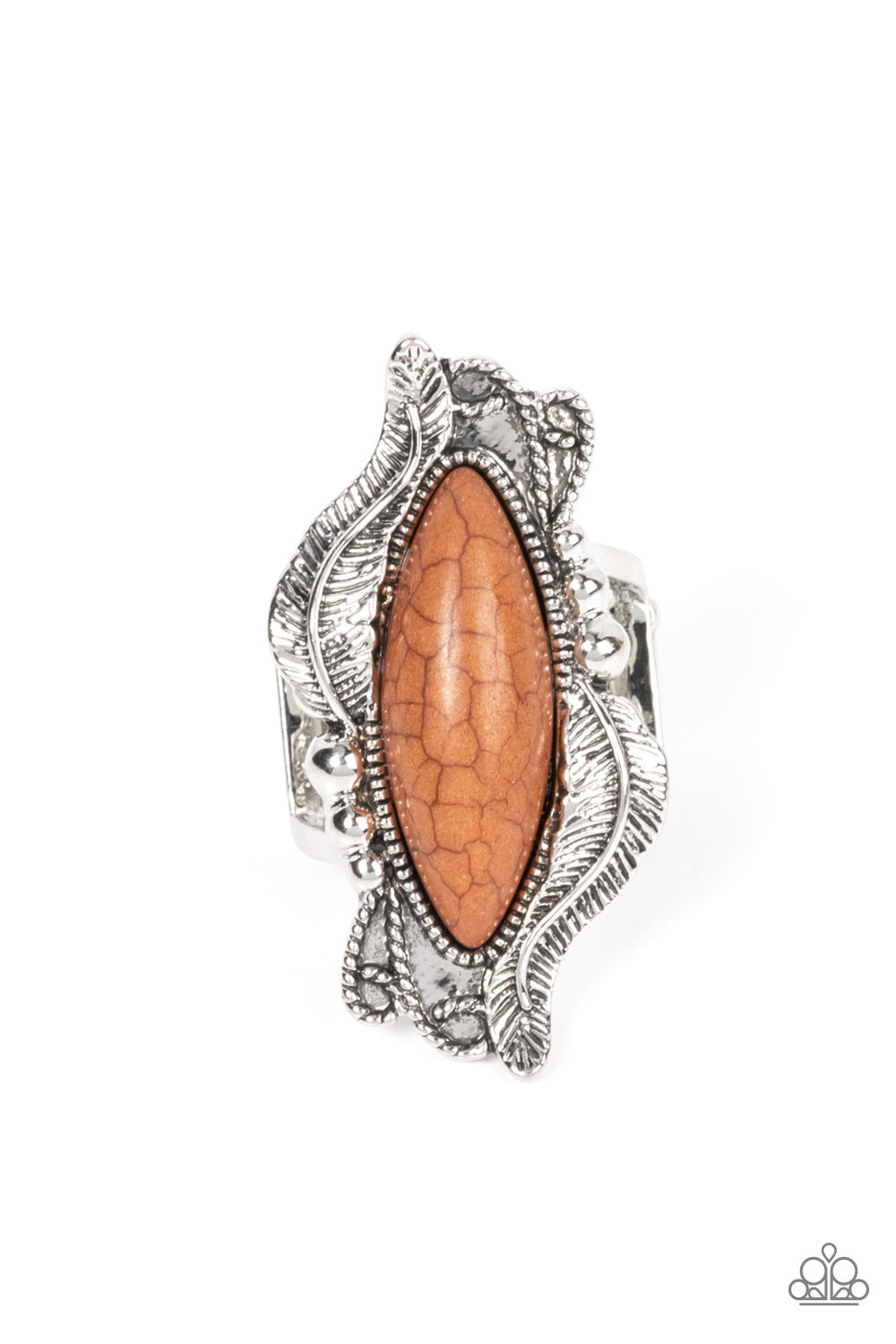 Sahara Serendipity - Brown Stone Santa Fe Style Ring Paparazzi R0300