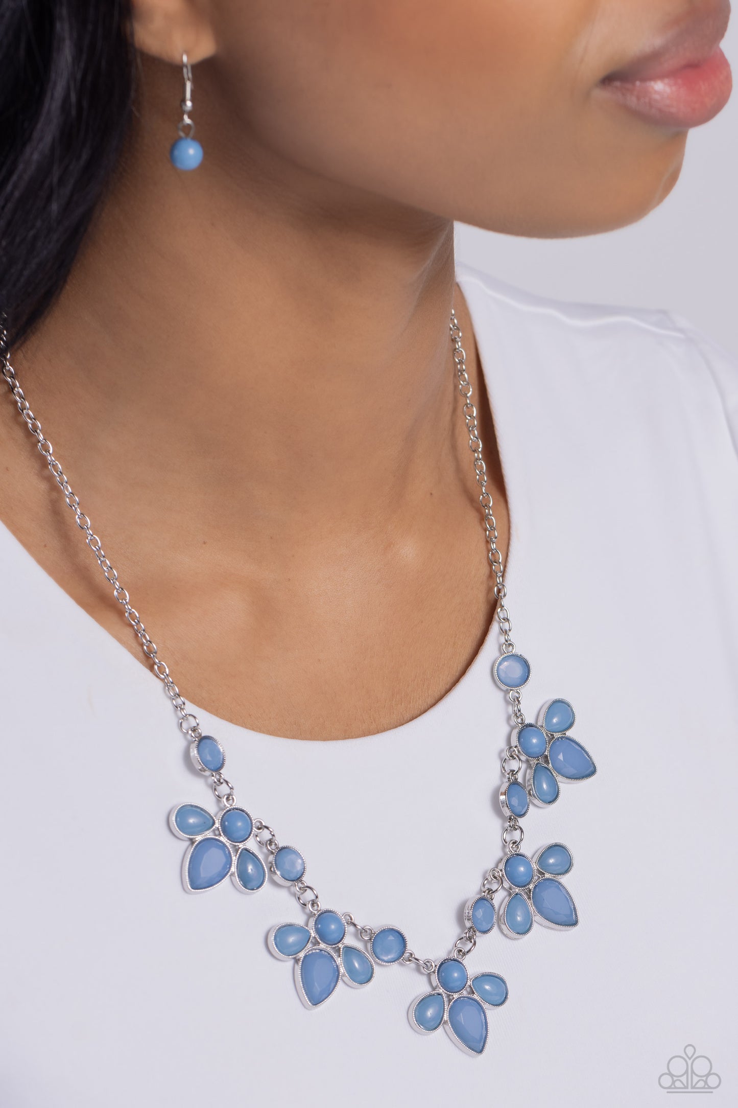 FROND-Runner Fashion - Blue Spring Lake Bead Necklace Paparazzi N2012