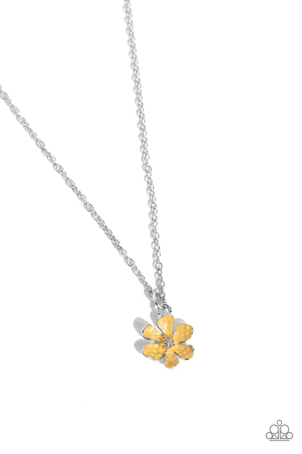 Cottage Retreat - Yellow Flower Dainty Necklace Paparazzi N1872