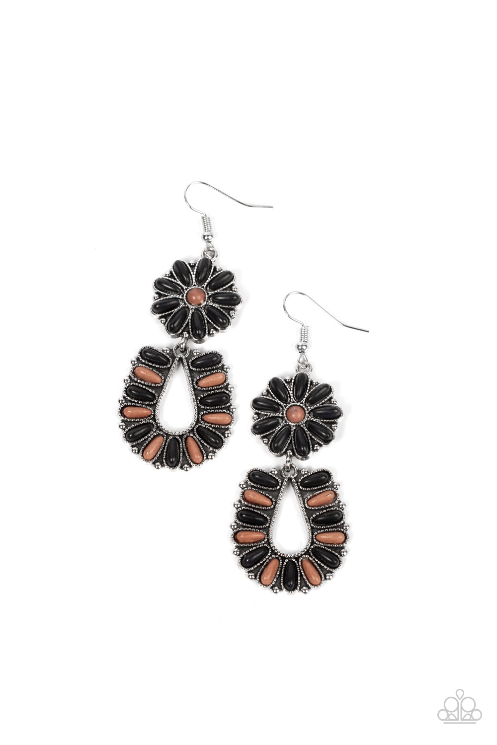 Badlands Eden - Black & Brown Stone Santa Fe Style Earring Paparazzi E1668