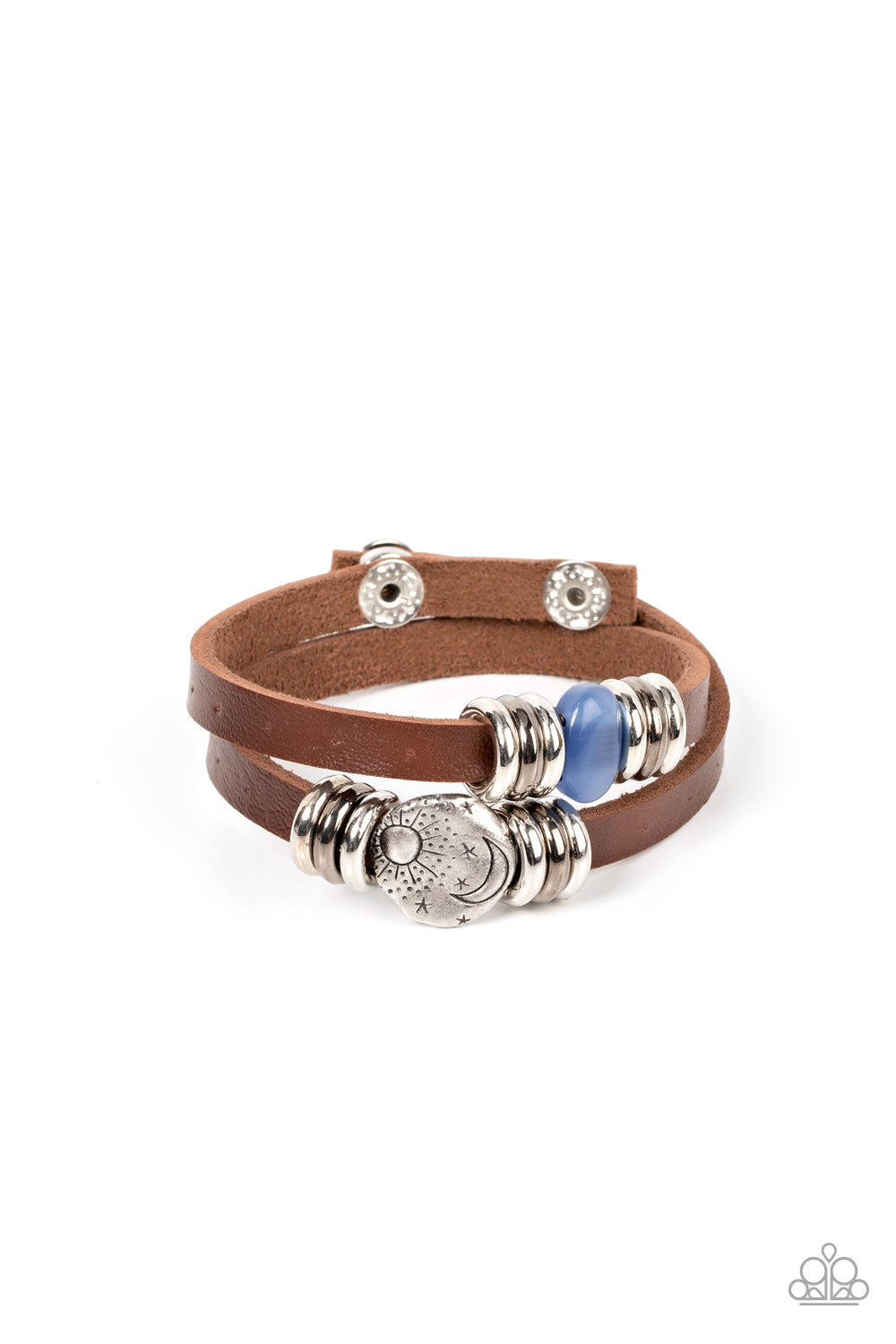 All Willy-Nilly - Blue Cat's Eye Urban Bracelet Paparazzi B0430