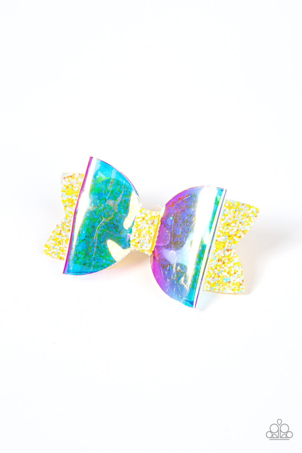 Futuristic Favorite - Yellow Iridescent Hair Clip Paparazzi H0077