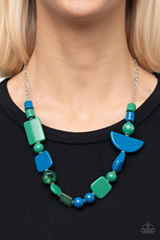 Tranquil Trendsetter - Green Necklace Paparazzi N0696