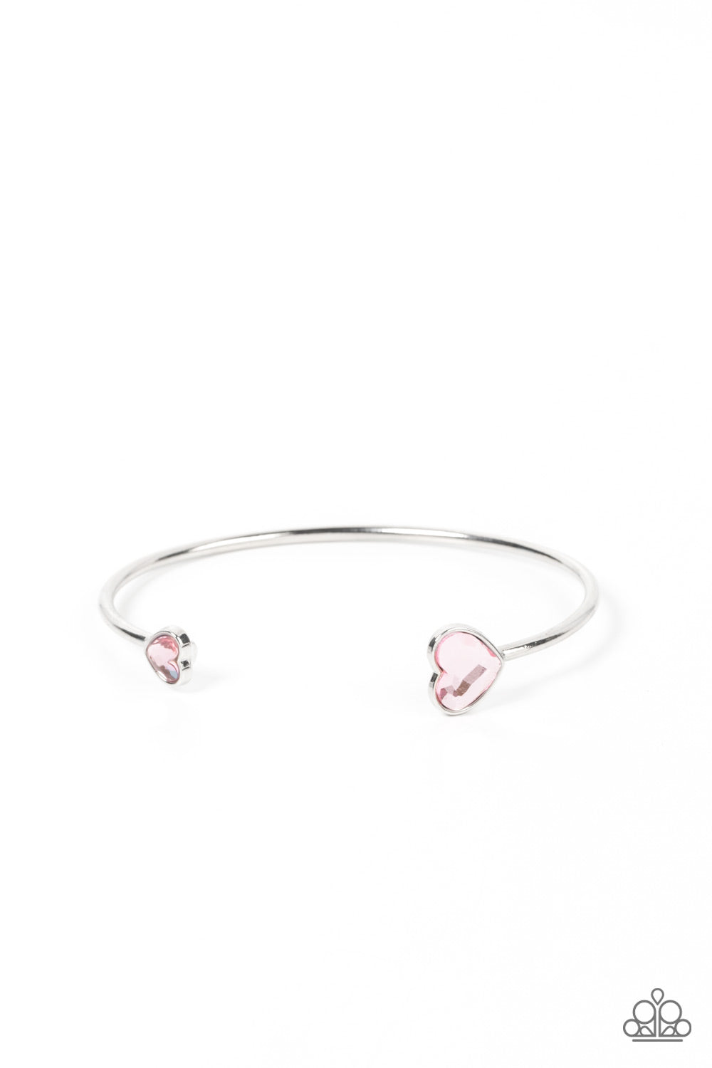 Unrequited Love - Pink Heart Cuff Bracelet Paparazzi B0329