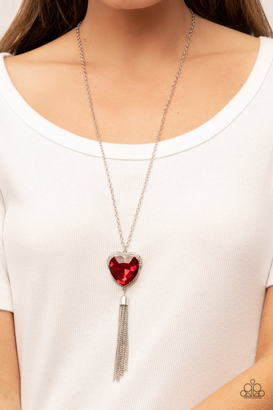 Finding My Forever - Red Heart Necklace Paparazzi N0661