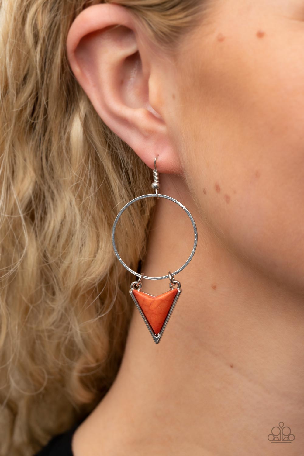 Sahara Shark - Burnt Orange Stone Santa Fe Style Earring Paparazzi E1121