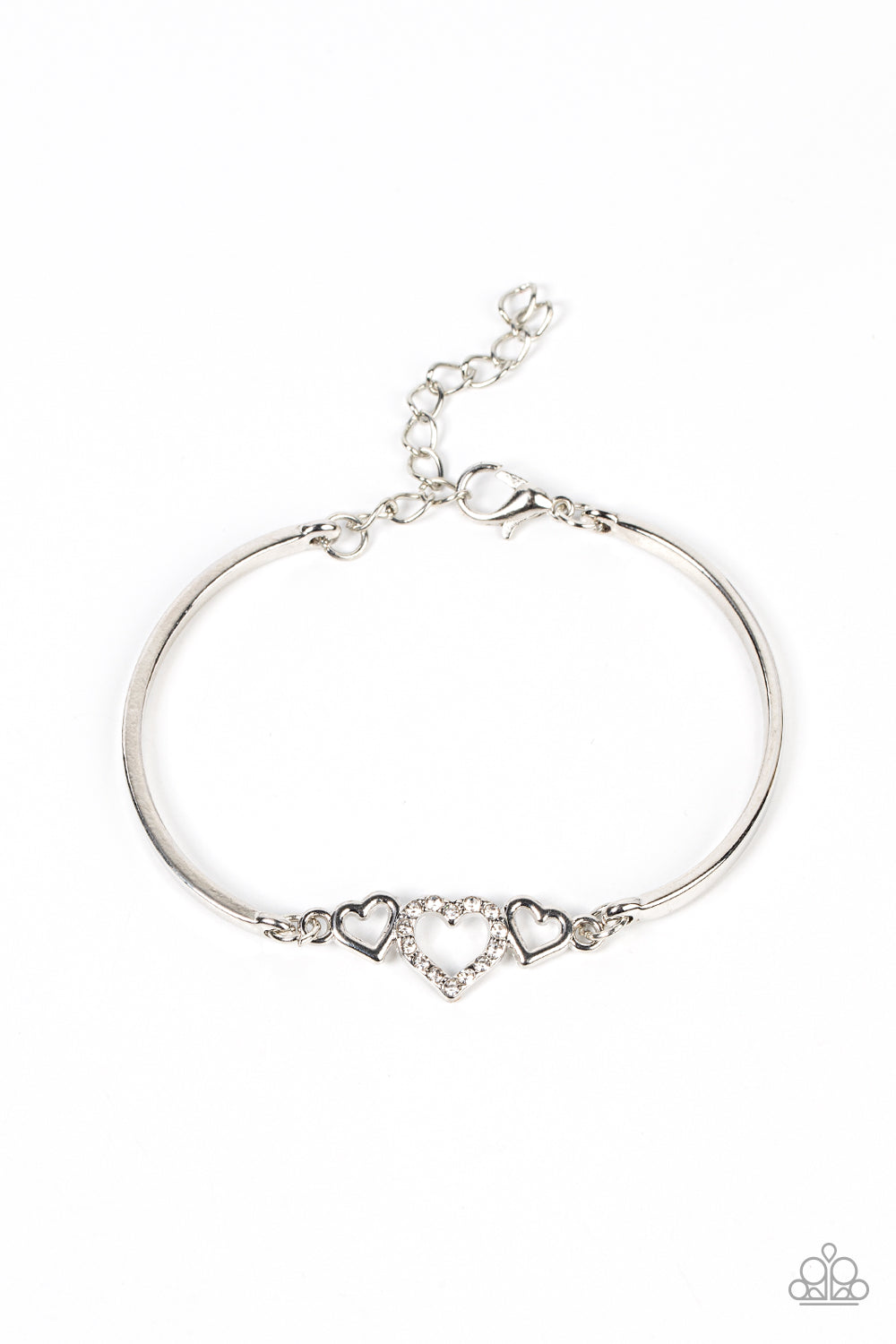 Cupids Confessions - White Bracelet Paparazzi B0363