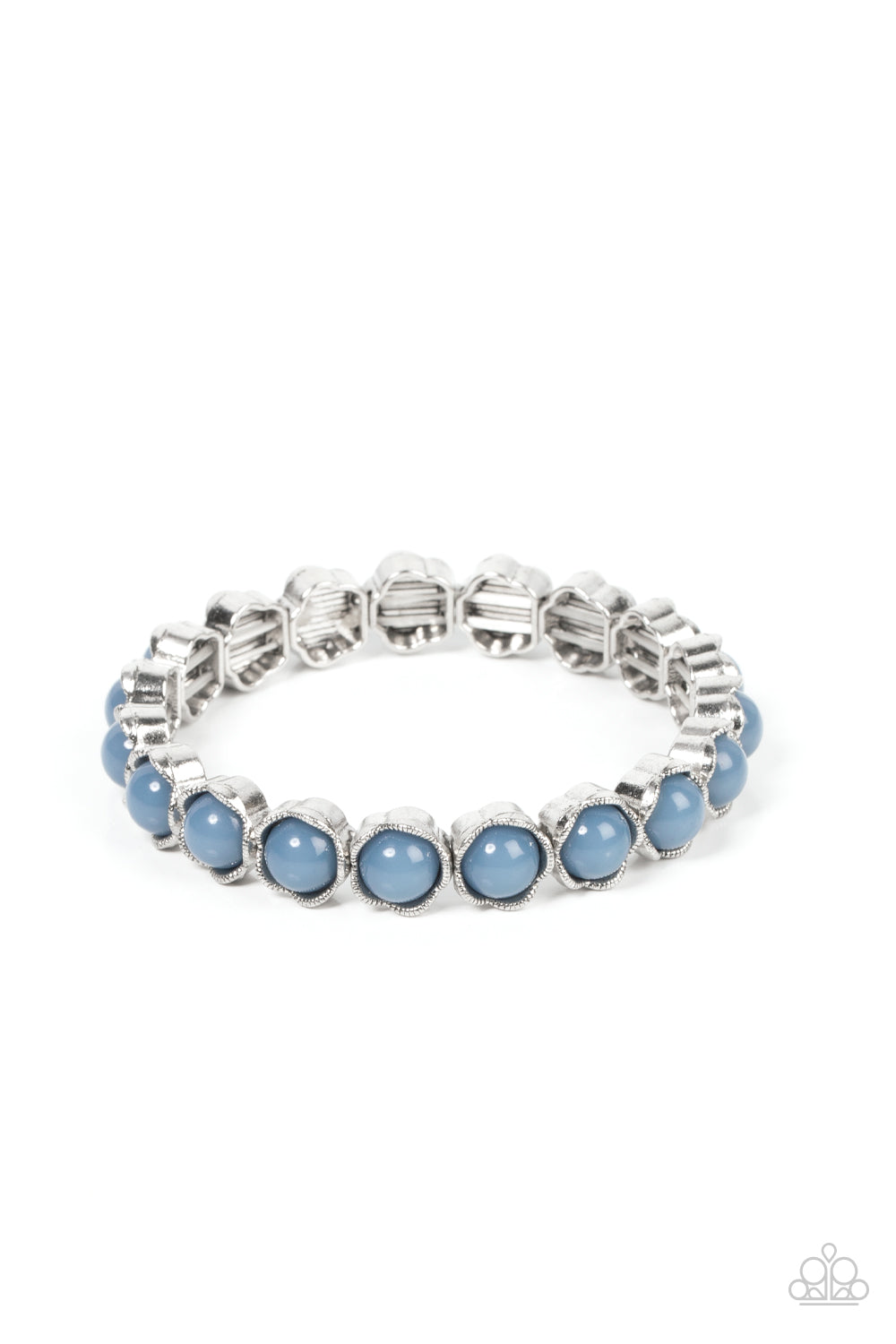 Lets be Buds - Blue Stretch Bracelet Paparazzi B0514