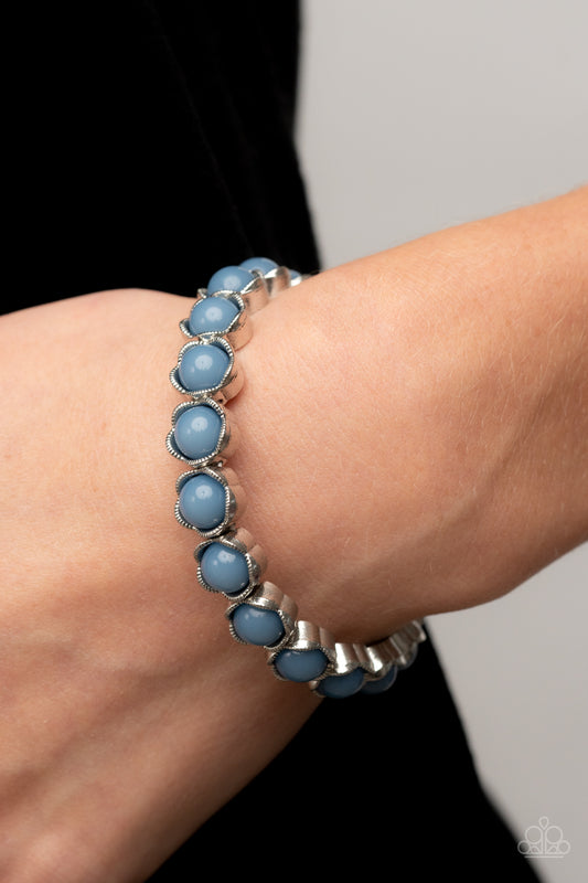 Lets be Buds - Blue Stretch Bracelet Paparazzi B0514