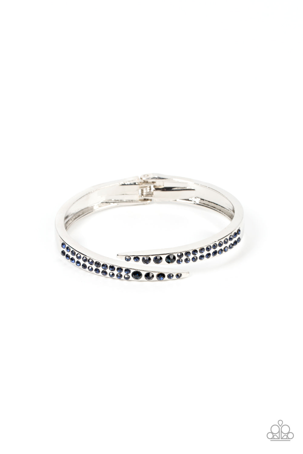 Sideswiping Shimmer - Blue Rhinestone Bracelet Paparazzi B0570