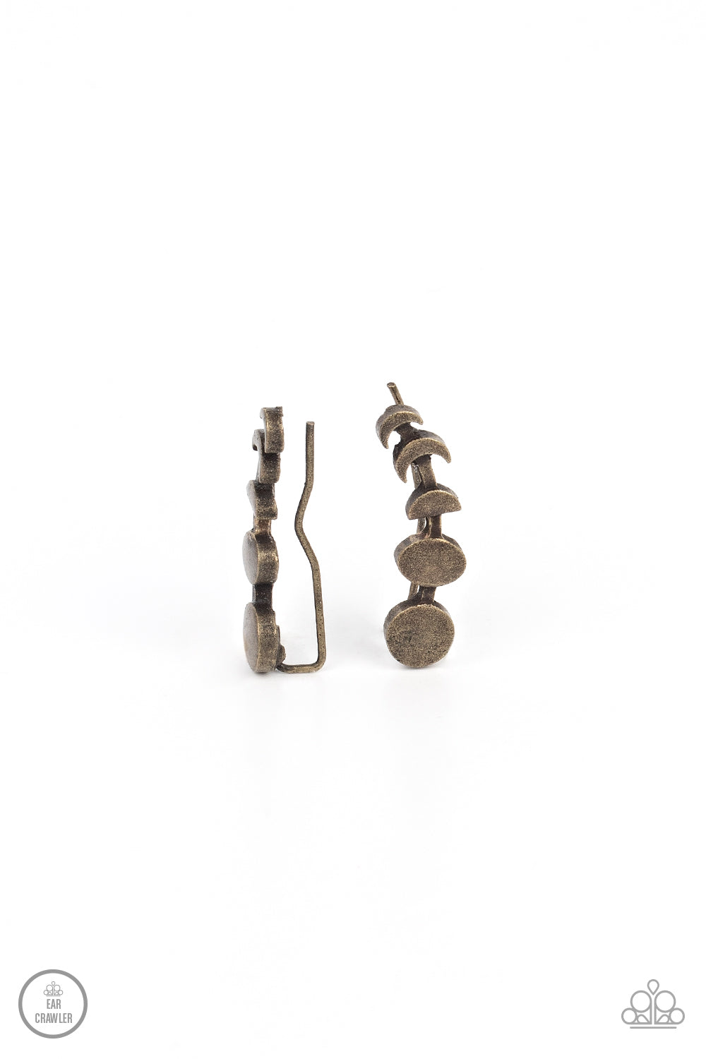 Its Just a Phase - Brass Ear Crawler Earring Paparazzi E0637