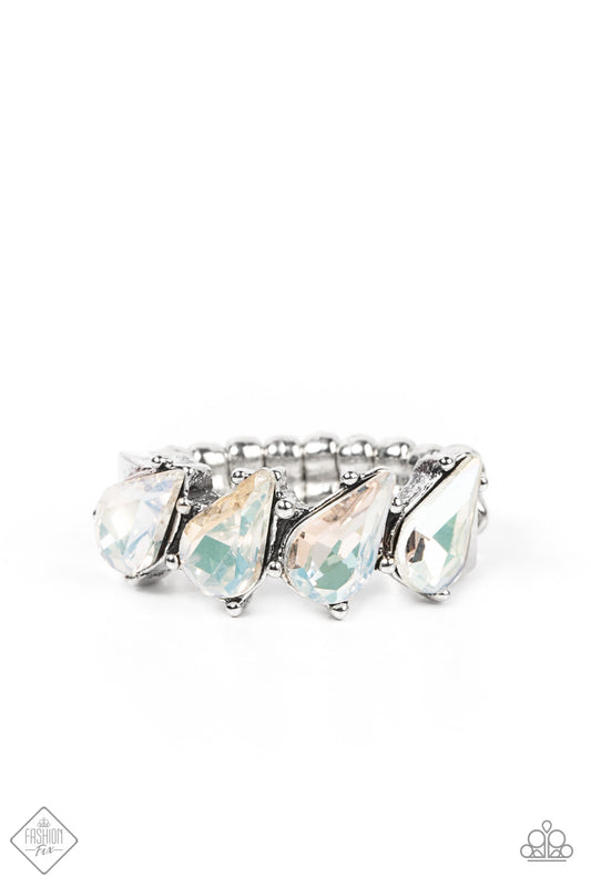 Bling Or Bust White Ring Fashion Fix June 2022 Paparazzi R0258