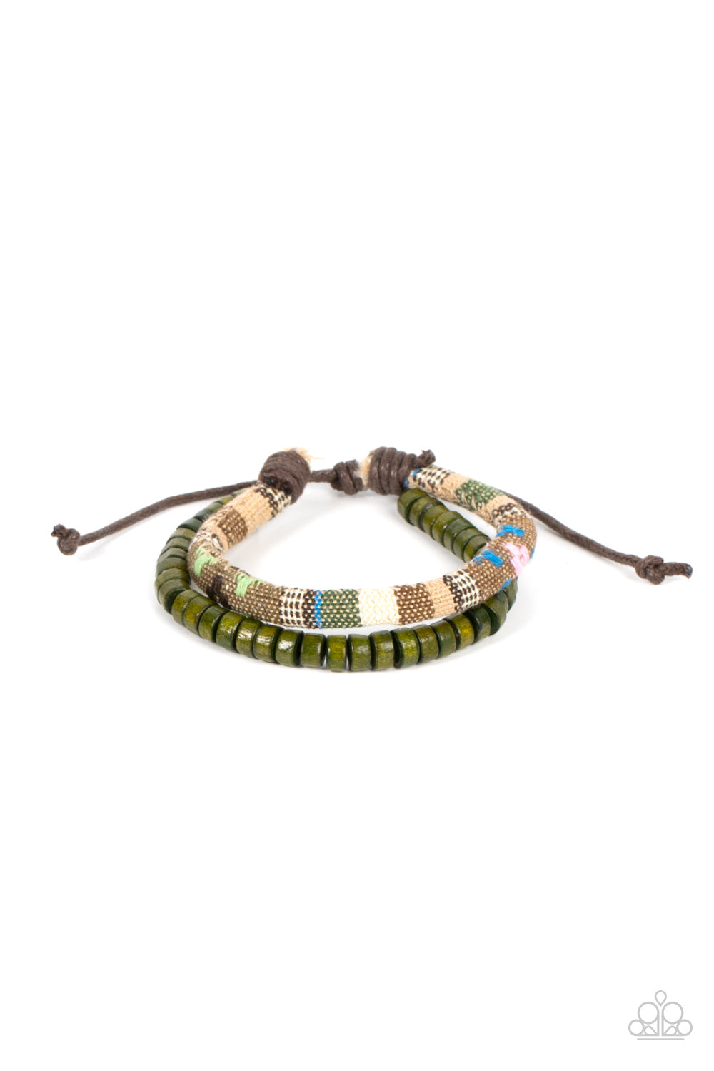 Pack your Poncho - Green Urban Bracelet Paparazzi B0690