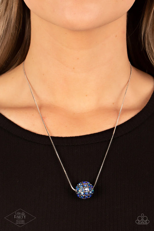Come Out Of Your BOMBSHELL Multi Iridescent Rhinestone Necklace Life Of The Party Pink Diamond Exclusive  Paparazzi N1393