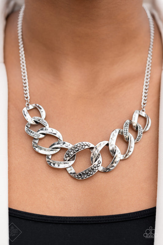 Bombshell Bling - Silver Necklace March 2022 Fashion Fix Paparazzi N0720