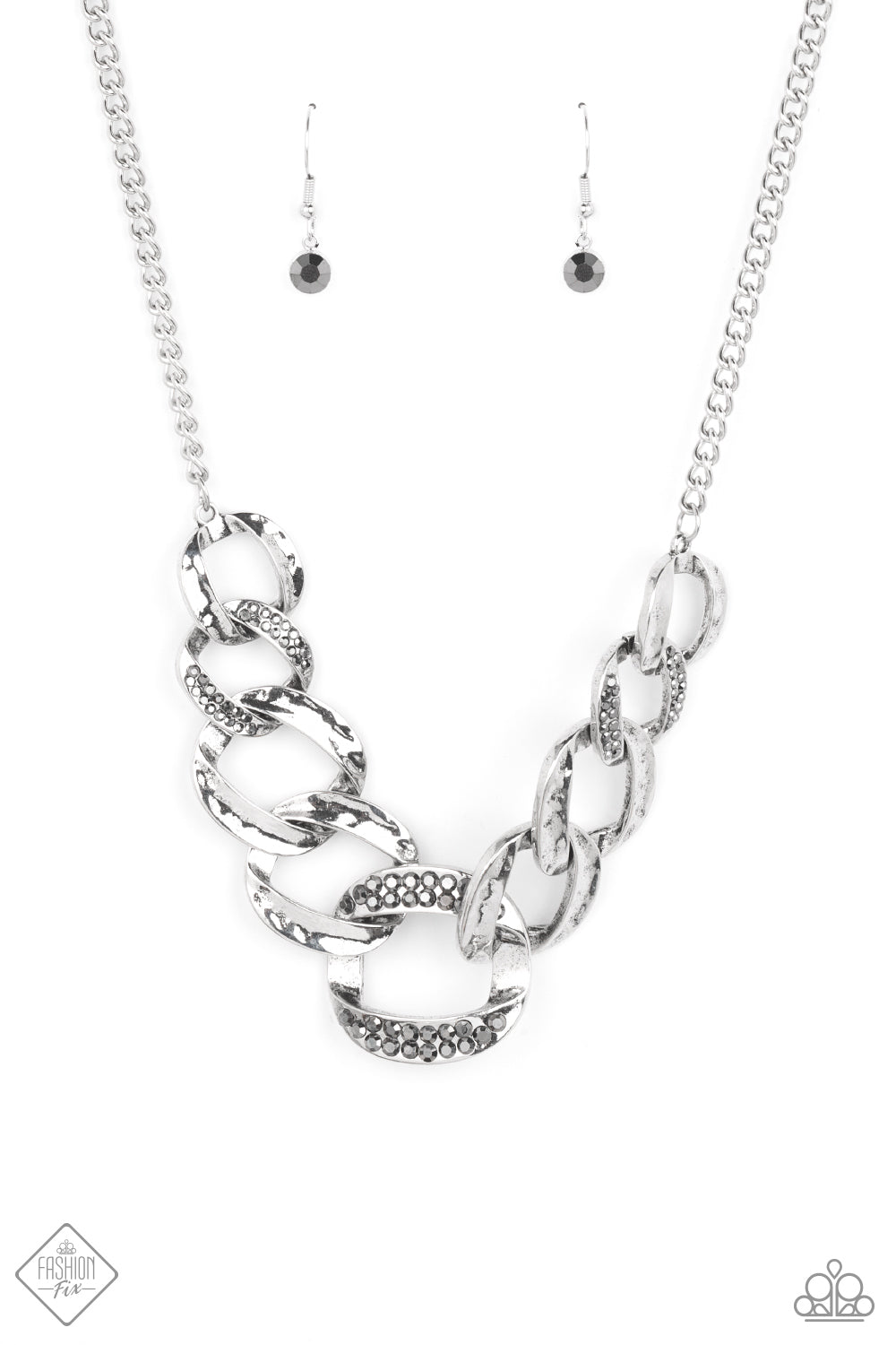 Bombshell Bling - Silver Necklace March 2022 Fashion Fix Paparazzi N0720