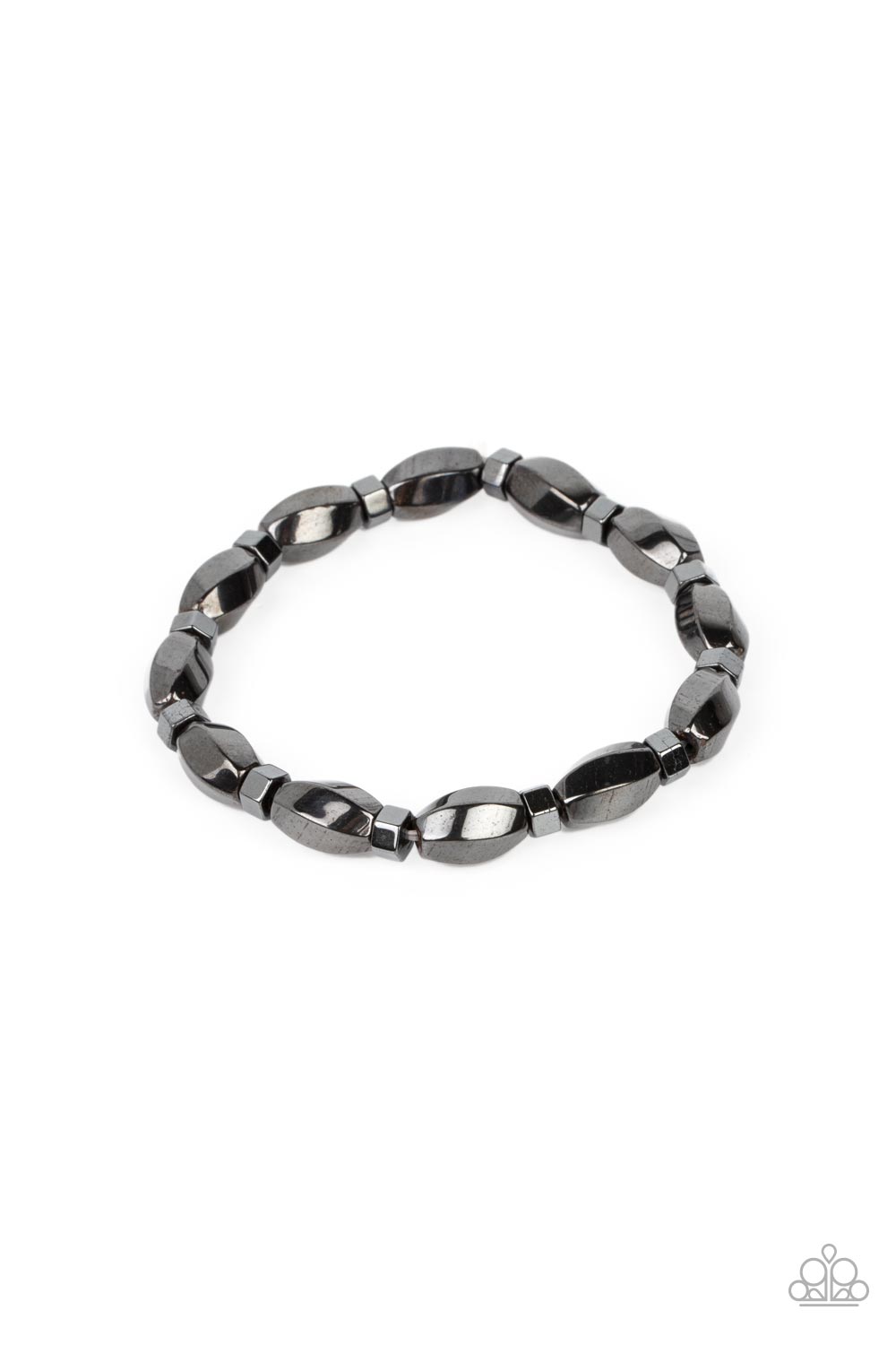 Magnetic Mantra - Black Gunmetal Bead Urban Bracelet Paparazzi B0946