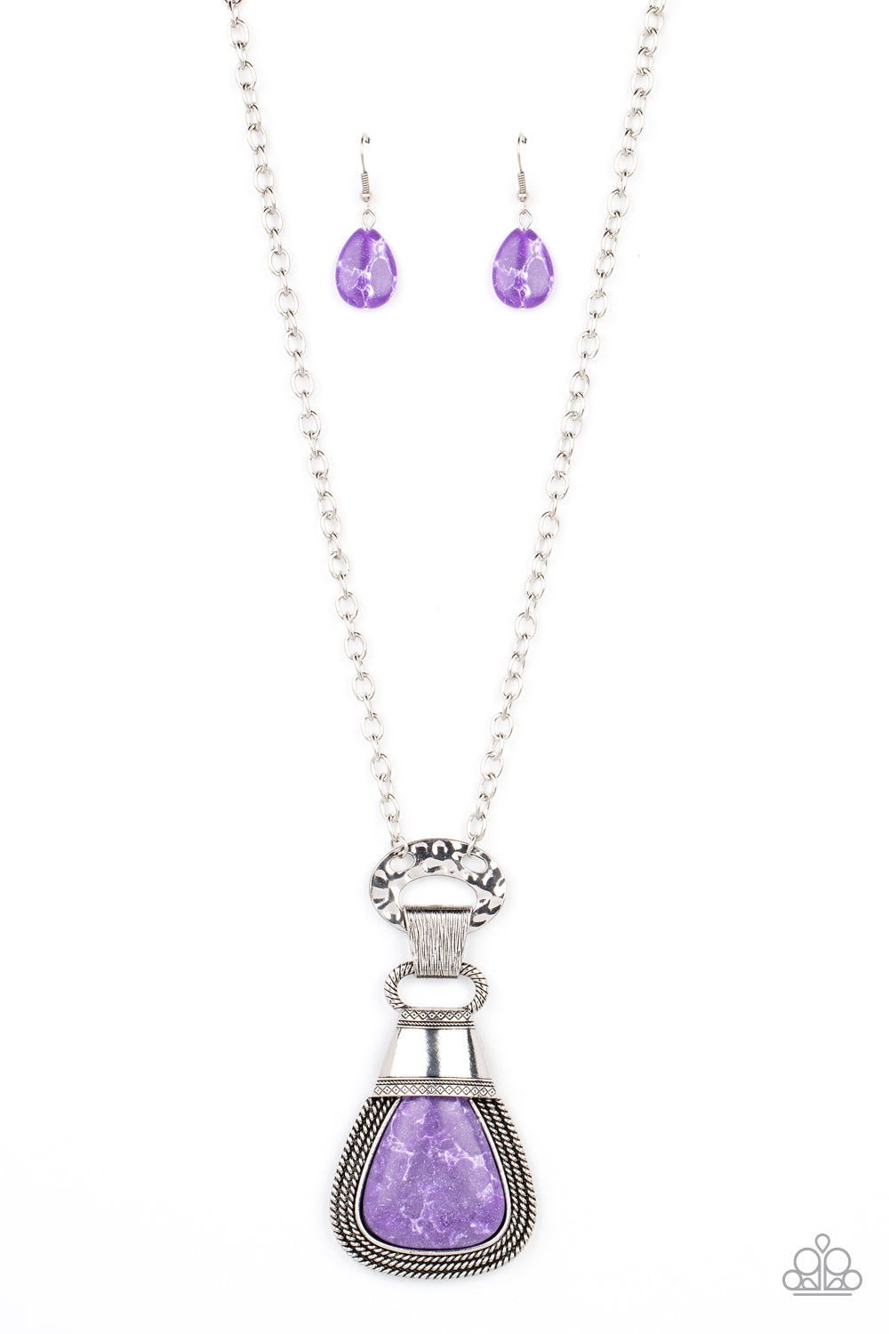 Rodeo Royale - Purple Stone Santa Fe Style Necklace Paparazzi N0903