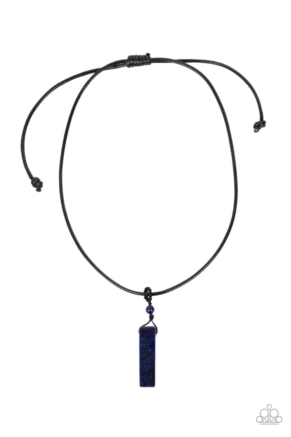 Comes Back ZEN-fold - Blue Lapis Lazuli Stone Pendant Urban Necklace Paparazzi N1955